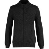 Trendyol Anthracite Men's Slim Fit Half Fisherman Zip Closure Texture Panel Knitwear Cardigan | shoptok.hr