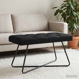  Klupa s gumbastim tkanjem Crna 80 x 40 x 46 cm Tkanina | Eponuda.com