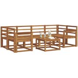  Set vanjskih sofa 7 pcs Prirodna Čvrsto drvo akacije | shoptok.hr
