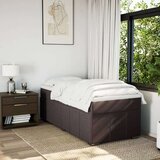vidaXL Krevet s oprugama i madracem tamnosmeđi 80x200 cm od tkanine | shoptok.hr