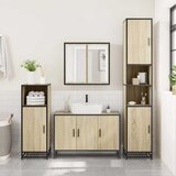  4-dijelni set kupaonskog namještaja boja hrasta sonome drveni | shoptok.hr