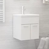 Ormarić za umivaonik visoki sjaj bijeli 41x38,5x46 cm iverica