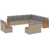  13-dijelni set vrtnih sofa s jastucima poliratan Bež | shoptok.hr