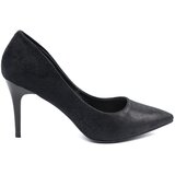 Shelvt Black suede stiletto pumps | Shoptok.si