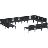  Sjedeća garnitura za vrt 13 pcs Antracit Čelik | shoptok.hr