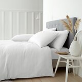 Catherine Lansfield Bela podaljšana flanelna posteljnina za zakonsko posteljo 230x220 cm Brushed – | Shoptok.si