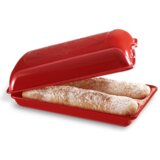 Emile henry Pekač kruha Grand Cru Ciabatta, 39 x 23 x 11 cm, rdeča Cene