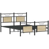 vidaXL Okvir kreveta bez madraca boja hrasta sonome 140x190 cm drveni | shoptok.hr