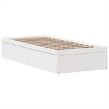 vidaXL Posteljni okvir brez vzmetnice bel 90x200 cm trdna borovina | Shoptok.si