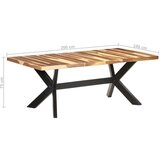 vidaXL Blagovaonski stol 200 x 100 x 75 cm od masivnog drva i šišama | shoptok.hr