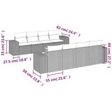  9-dijelni set vrtnih sofa s jastucima crni od poliratana | shoptok.hr