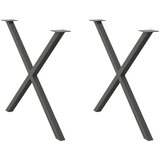  Noge za blagovaonski stol u obliku slova X, 2 kom, antracit, 90 x (72-73) cm, čelik | shoptok.hr