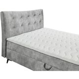 MID.YOU POSTELJA Z VZMETNICO 182 cm x 210 cm , tekstil, leseni material siva | Shoptok.si
