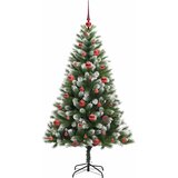  Umjetna jelka s pantenom i pahuljicama Zelena i bijela 150 cm | shoptok.hr