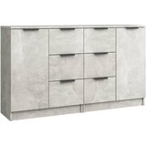 Maison Chic Komoda - Predalnik 2 kosa betonsko siva 60x30x70 cm konstruiran les, (21719828) Cene