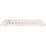 vidaXL Posteljni okvir Bela 150 x 200 cm Trdna borovina | Shoptok.si