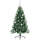 vidaXL Umjetna preddekorirana božićna jelka Zelena 150 cm PVC | Shoptok.si
