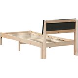  Okvir kreveta Smeđa i crna 75 x 190 cm Masivna borovina | shoptok.hr