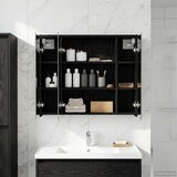  Kupaonski ormar s ogledalom Crni hrast 73,5 x 16 x 62,5 cm | shoptok.hr
