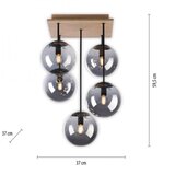 Just LIGHT. 11395-79 - Luster na šipci WIDOW 5xE14/25W/230V hrast | Eponuda.com