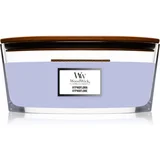 WoodWick Hypnoflora dišeča sveča z lesenim stenjem (hearthwick) 453 g