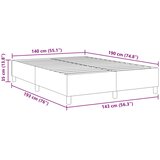  Krevetna platforma Tamno siva 140 x 190 cm Kordura tekstil | shoptok.hr