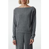 Trendyol Anthracite Ribbed Knitted Trousers Knitwear Bottom-Top Set | Shoptok.si