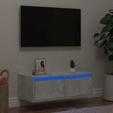 Maison Chic TV omarica - TV stojalo - Televizijska omarica z LED lučkami betonsko siva 75x35,5x25 cm, (21701553) | Shoptok.si