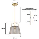 Westinghouse 61251 - Luster na šipci HALLEIN 1xE27/60W/230V | Eponuda.com