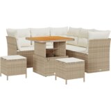 vidaXL Vrtna sedežna garnitura 8 pcs bež in krem 80 x 80 x 71 cm | Shoptok.si