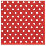 Salvete za dekupaž - crvena sa tačkicama - 1 kom Cene