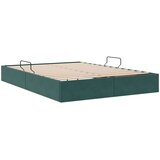  Otomanski krevet s pohranom Tamnozelena 140 x 190 cm Baršun | shoptok.hr