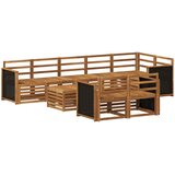  Set vanjskih sofa 8 kom. Prirodna Čvrsto drvo akacije | Shoptok.si