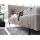 ELTAP Bež tapecirani bračni krevet s prostorom za odlaganje s podnicom 180x200 cm Plissa – | shoptok.hr