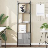 vidaXL Knjižna omara z vrati siva sonoma 44,5x30x154,5 cm inž. les | Shoptok.si