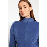 Trendyol Indigo Zipper Detailed Knitted Sweatshirt | Eponuda.ba
