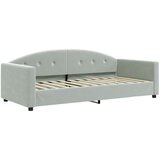  The Living Store Raztegljiva postelja svetlo siva 90x200 cm žamet - Raztegljiv Kavč, (21445621) | Shoptok.si