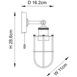  Endon 99948 - Kupaonsko zidno svetlo CREW 1xE27/6W/230V IP44 crna | Eponuda.com