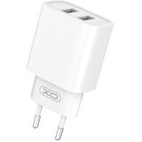 XO Hišni / zidni 2x USB polnilec XO CE02C - beli | Shoptok.si