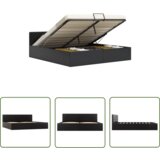 The Living Store Dvižni posteljni okvir črno umetno usnje 180x200 cm - Posteljni Okvir, (21737360) | Shoptok.si