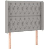  Posteljno vzglavje svetlo sivo 93x16x118/128 cm blago, (20793601) | Shoptok.si