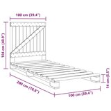  Okvir kreveta s uzglavljem 100 x 200 cm od masivne borovine | shoptok.hr