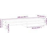  Stalak za monitor boja meda 100x24x16 cm od masivne borovine | shoptok.hr