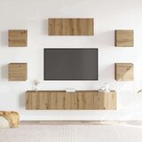 vidaXL 5-dijelni set TV ormarića zidni Artisan hrast | shoptok.hr