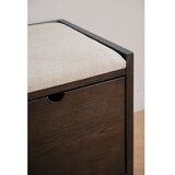 Rowico Omarica za čevlje iz masivnega hrasta s klopjo v temni naravni barvi 80x47x41 cm Hillmond – | Shoptok.si