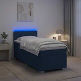  Krevet s box springom madracem i LED-om Plava 100 x 200 cm - Plava 100 x 200 cm Prošiveno gumbima Cijene