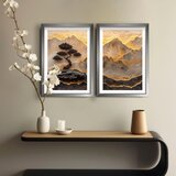 WALLXPERT Ukrasne uramljene slike, 38x53cm, 2 komada, Šarene | Eponuda.ba