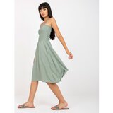 Fashion Hunters Khaki midi dress with straps FRESH MADE Cijene