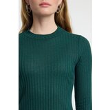 Trendyol Emerald Green High Collar Ribbed Flexible Slim Fit Knitted Blouse | Shoptok.si