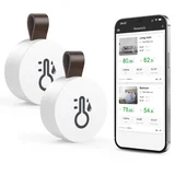 Bluetooth mini termometer in higrometer z aplikacijo - Komplet 2 kosov